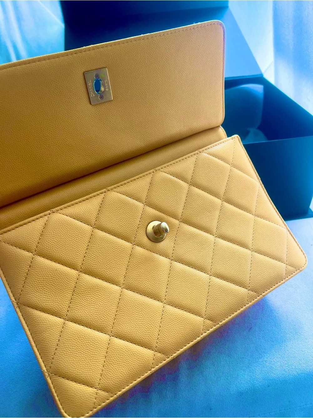 Chanel Caviar Frame Chain Flap Bag